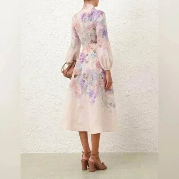 NWOT ！Zimmermann Dawning Buttoned Midi Dress - Size 1/AU6 - Picture 2 of 14